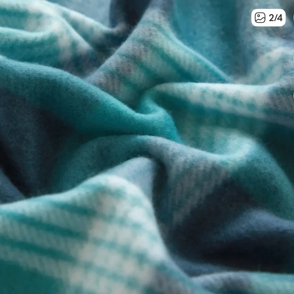 Mainstays Teal and Navy Plaid Throw Blanket